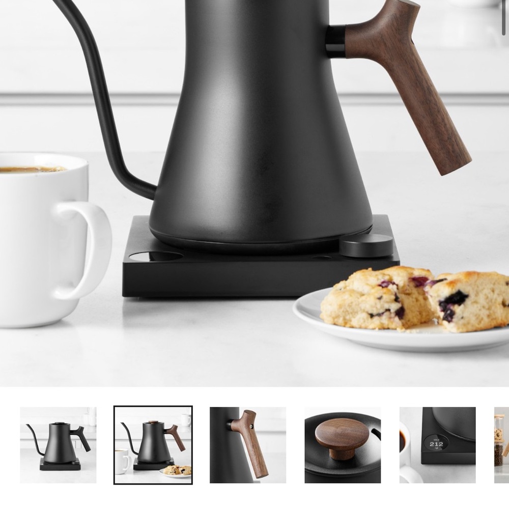 Stagg EKG Electric Pour-Over Kettle - Black with Walnut Handle - Picture 6 of 6